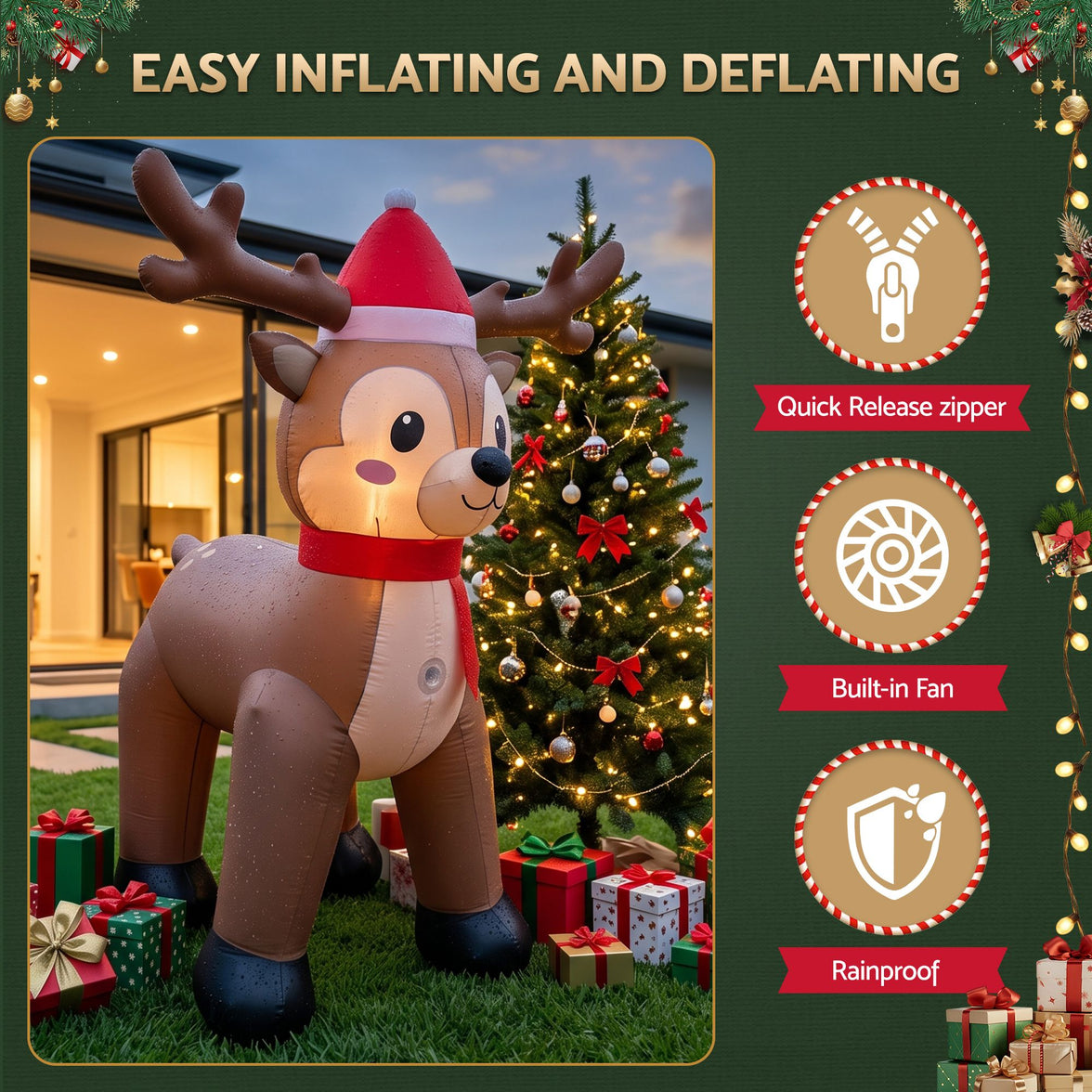 Bring Holiday Cheer Home with Our Christmas Inflatable Reindeer Decoration