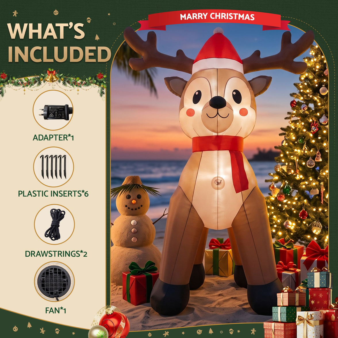 Bring Holiday Cheer Home with Our Christmas Inflatable Reindeer Decoration