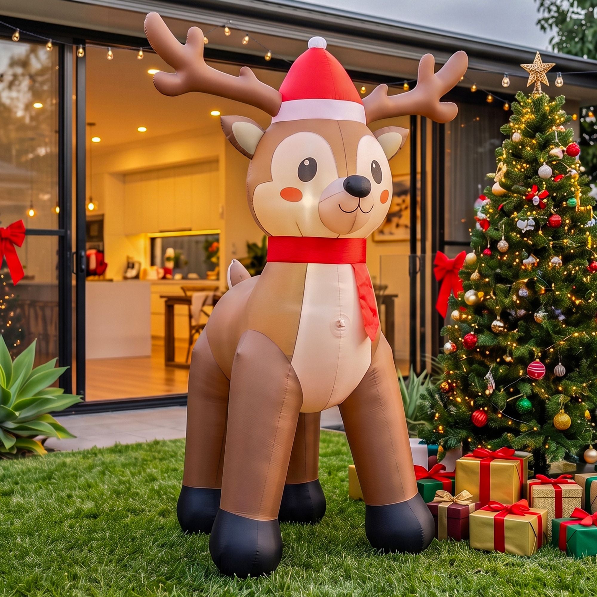 Bring Holiday Cheer Home with Our Christmas Inflatable Reindeer Decoration