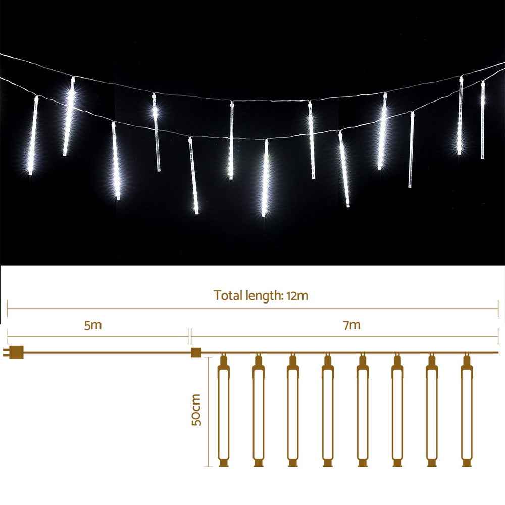 Transform Your Holidays with Jingle Jollys Christmas Icicle Lights – 288 LED Dazzling Display